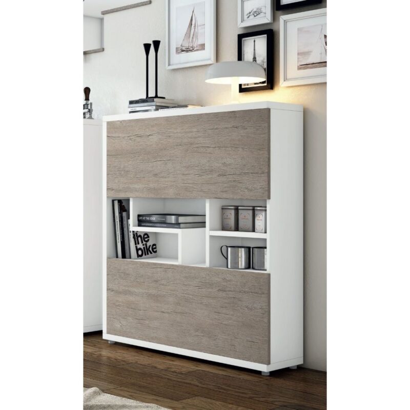Mueble Zapatero Alto Moderno Blanco