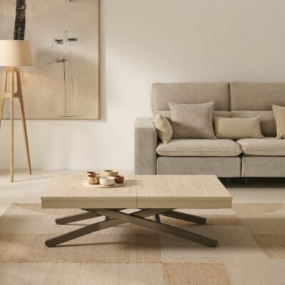 mesa centro elevable y extensible convertible comedor novelty 3