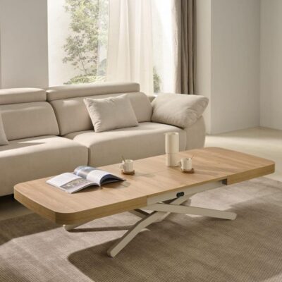 mesa centro elevable y extensible electrica multifuncion roky